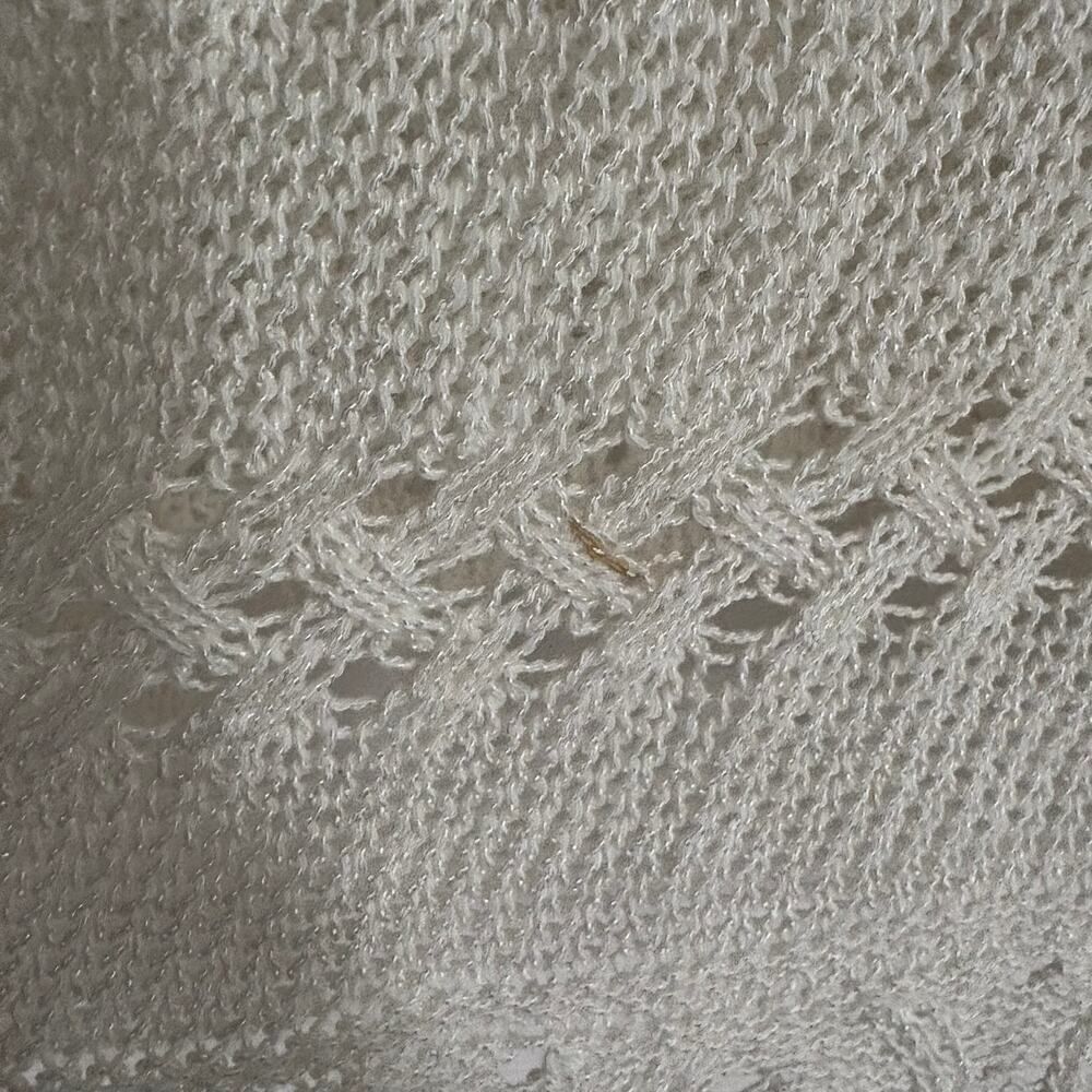 Skye's the Limit Knit Open Front Cardigan White XL - Picture 8 of 12